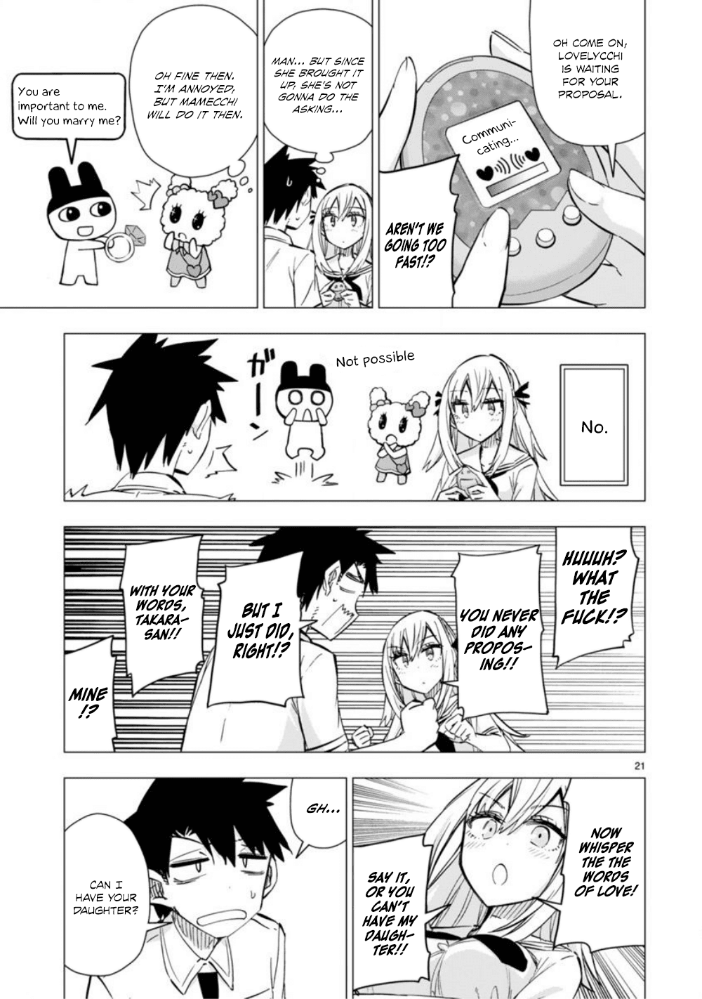 Bandai Kaname wa Asobitai Chapter 8 page 22 - Chapter 8: Tamagotchi of downpouring love