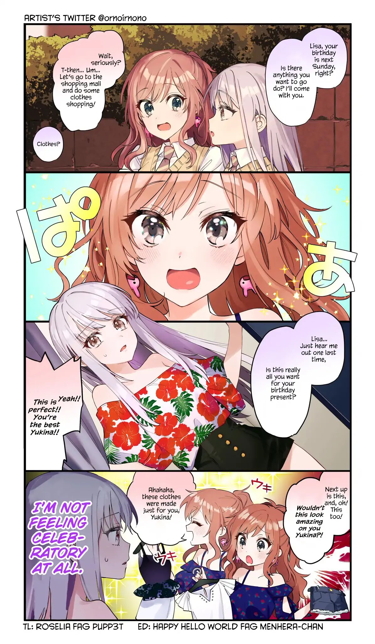 Bandori Party: BanG Dream! Girls Band Party Shorts Chapter 0 page 1 - Lisa's Birthday Present