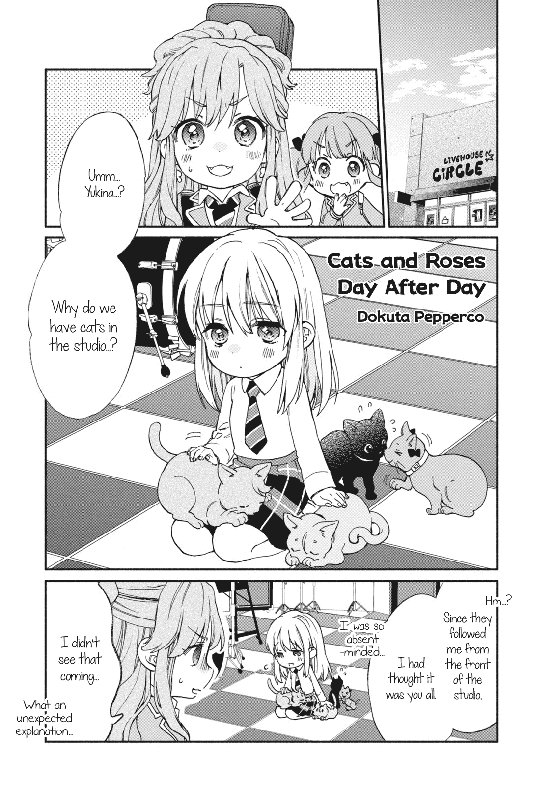 BanG Dream! Girls Band Party!☆PICO Comic Anthology Chapter 12 page 1 - Chapter 12: Cats and Roses Day After Day