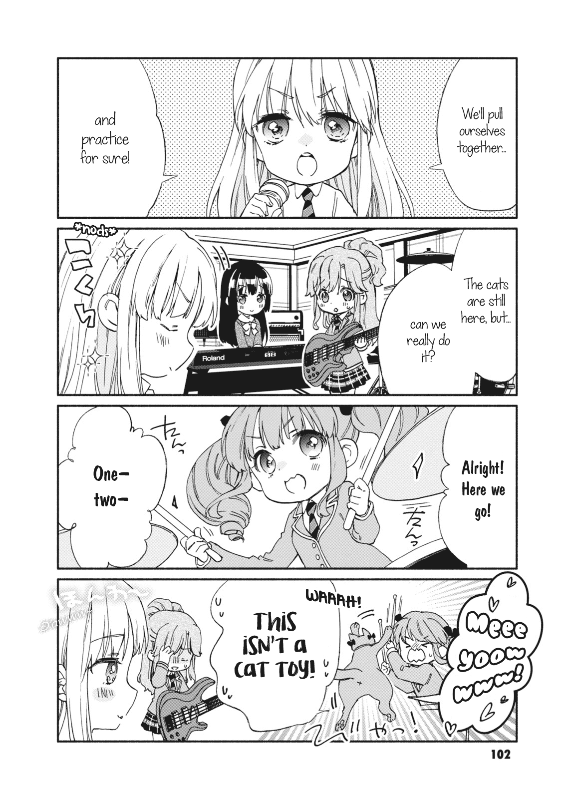 BanG Dream! Girls Band Party!☆PICO Comic Anthology Chapter 12 page 4 - Chapter 12: Cats and Roses Day After Day