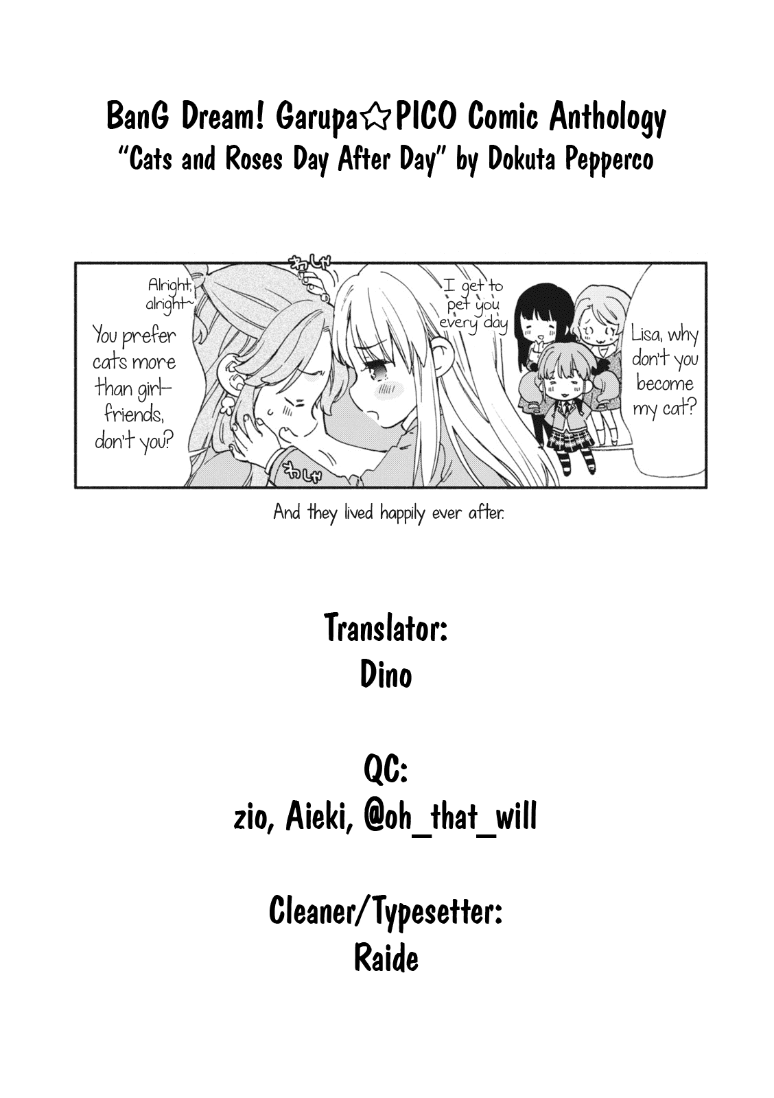BanG Dream! Girls Band Party!☆PICO Comic Anthology Chapter 12 page 9 - Chapter 12: Cats and Roses Day After Day