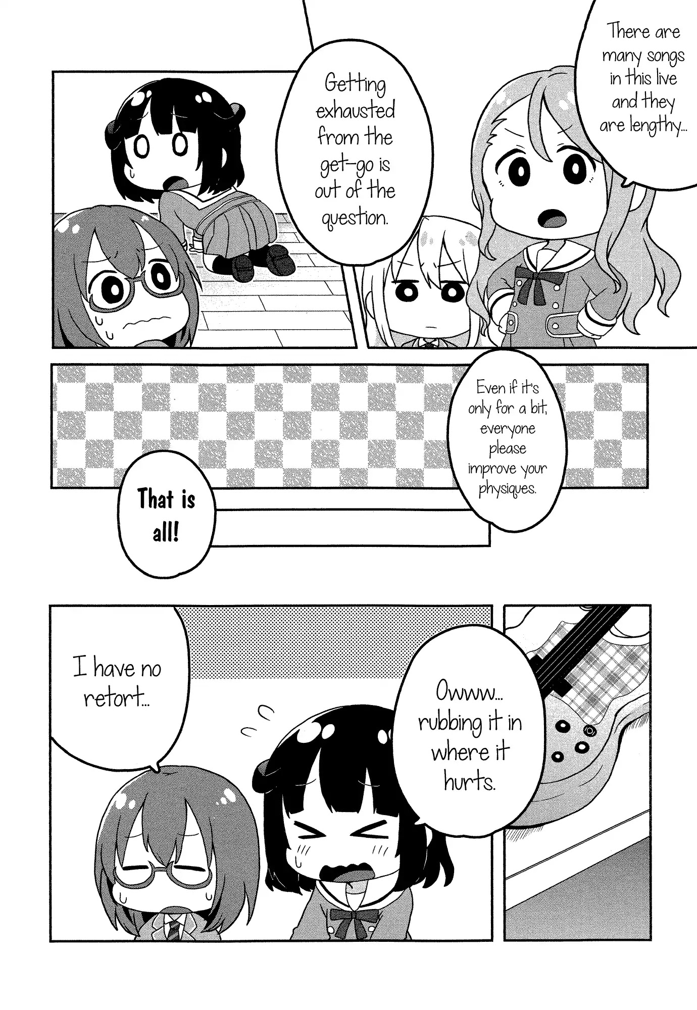 BanG Dream! Girls Band Party!☆PICO Comic Anthology Chapter 19 page 3 - Chapter 19: Let's Work Your Body (Tamekichi)