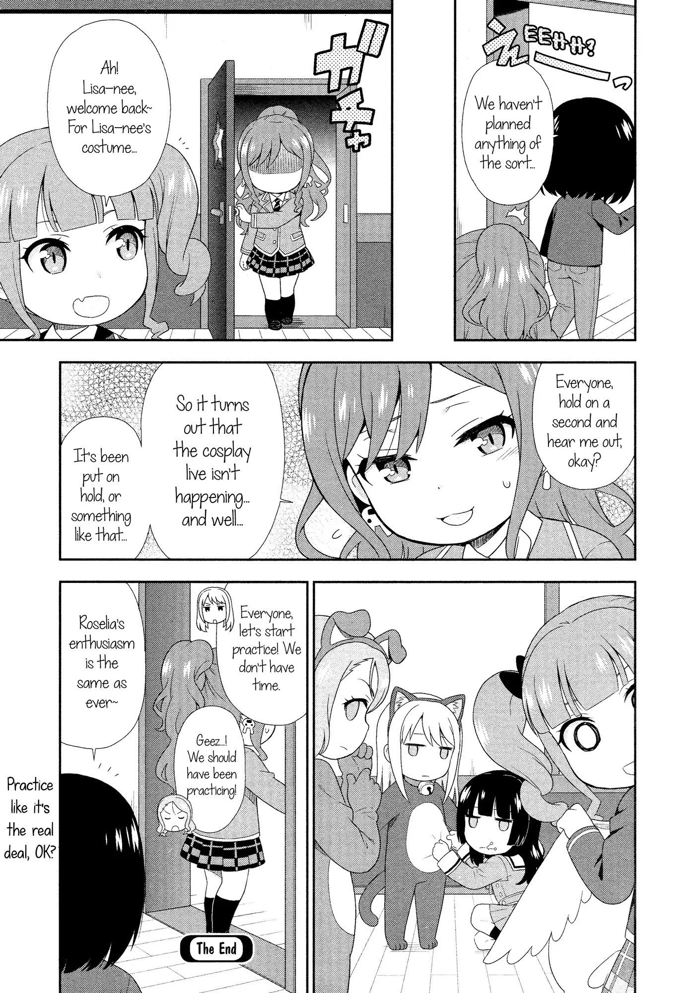 BanG Dream! Girls Band Party!☆PICO Comic Anthology Chapter 4 page 8 - Chapter 4: Let's Try Doing a Cosplay Live! (Mattaku Mosuke)