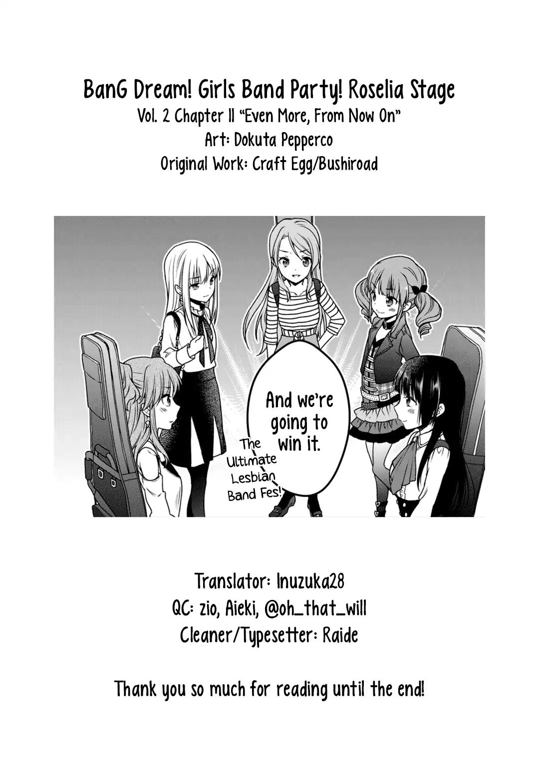 BanG Dream! Girls Band Party! Roselia Stage Chapter 11 page 31 - Chapter 11: Even More, From Now On (END)