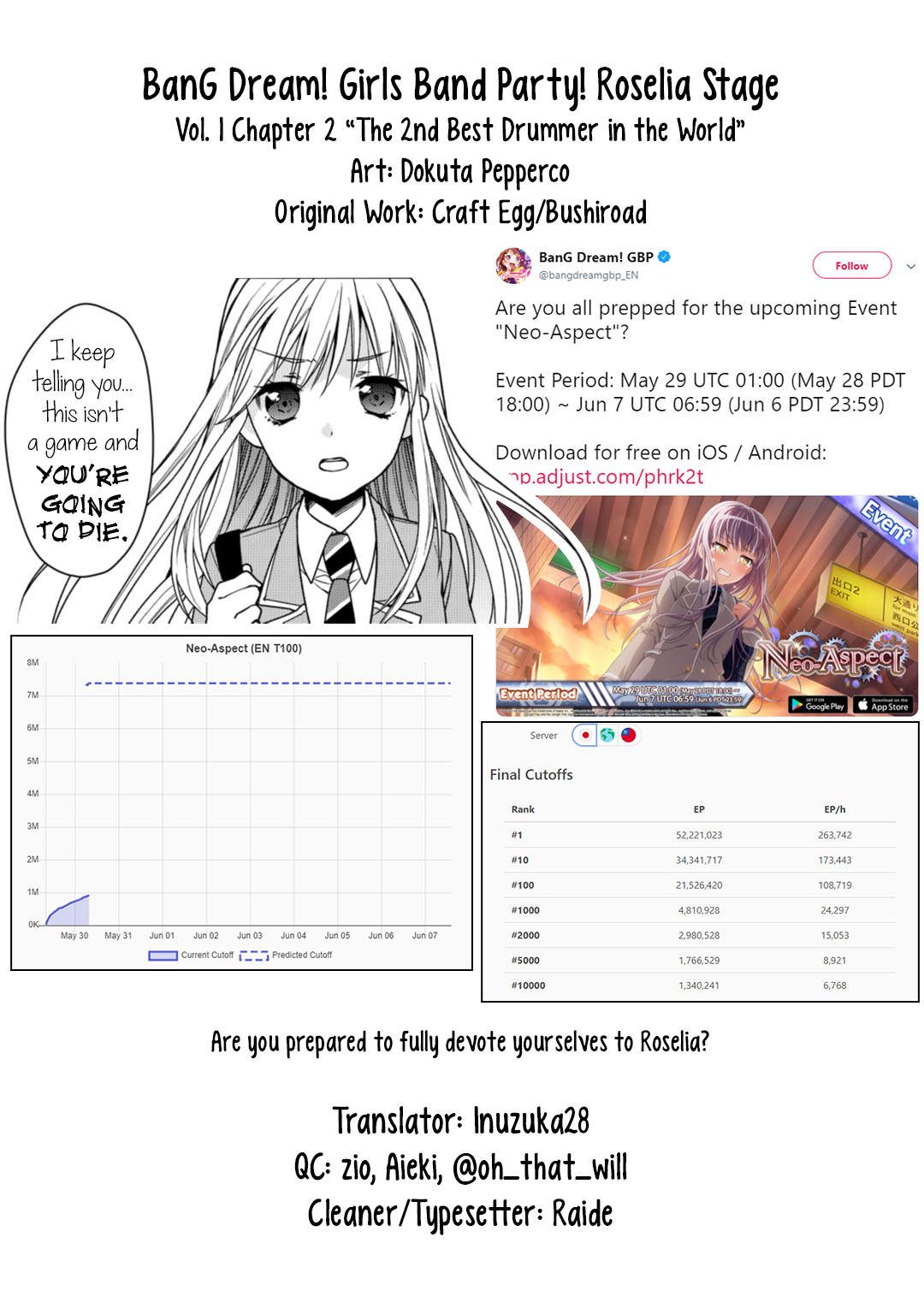 BanG Dream! Girls Band Party! Roselia Stage Chapter 2 page 43 - Chapter 2: The 2nd Best Drummer in the World