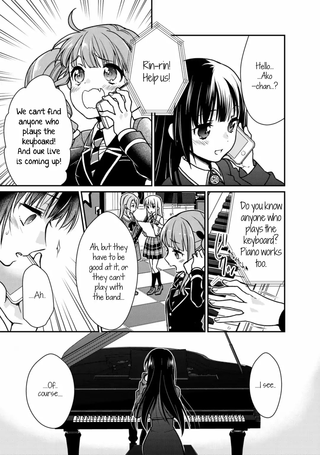 BanG Dream! Girls Band Party! Roselia Stage Chapter 4 page 5 - Chapter 4: I... Can Play!