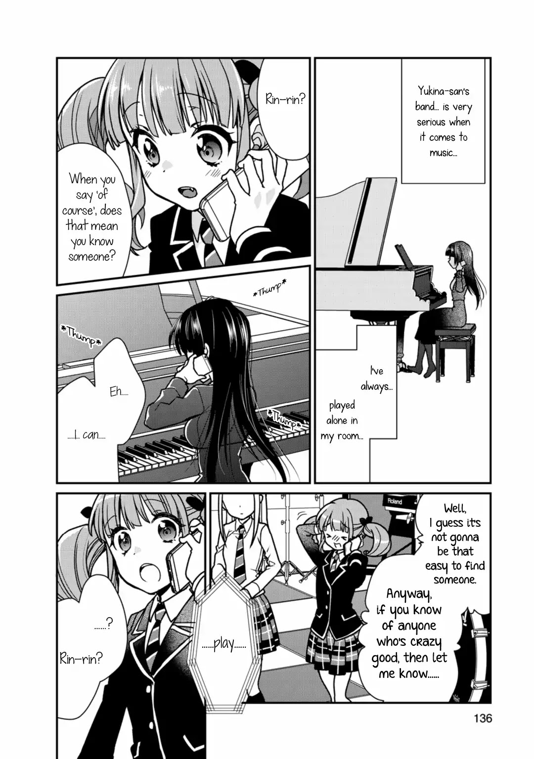 BanG Dream! Girls Band Party! Roselia Stage Chapter 4 page 6 - Chapter 4: I... Can Play!