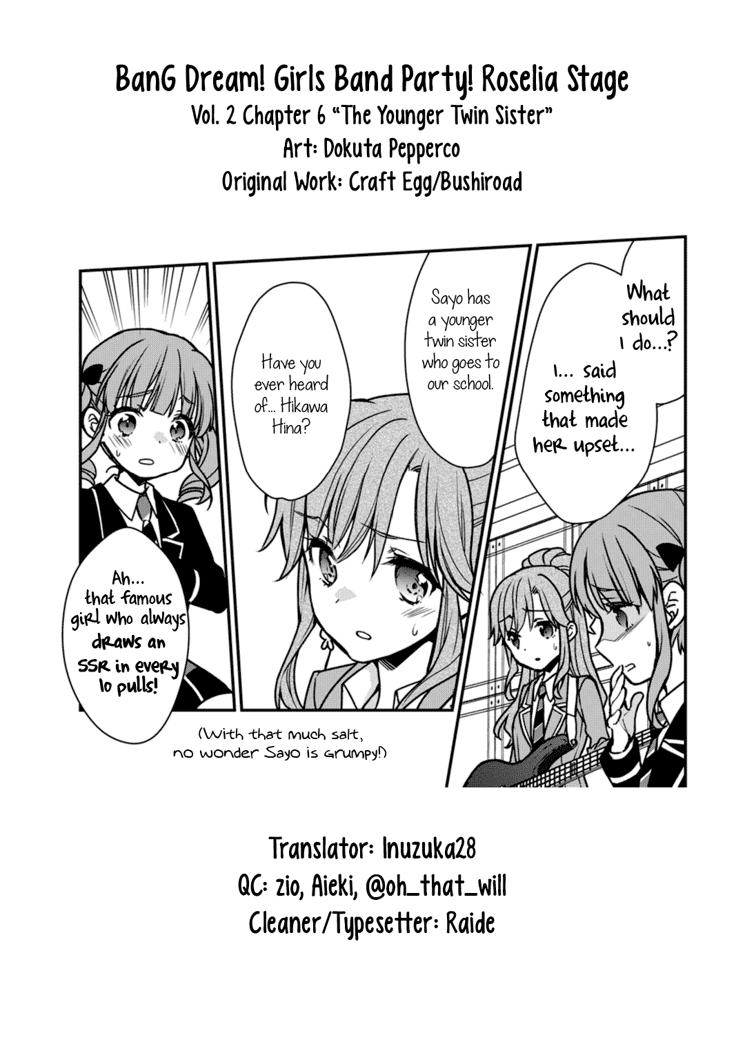 BanG Dream! Girls Band Party! Roselia Stage Chapter 6 page 33 - Chapter 6: The Younger Twin Sister