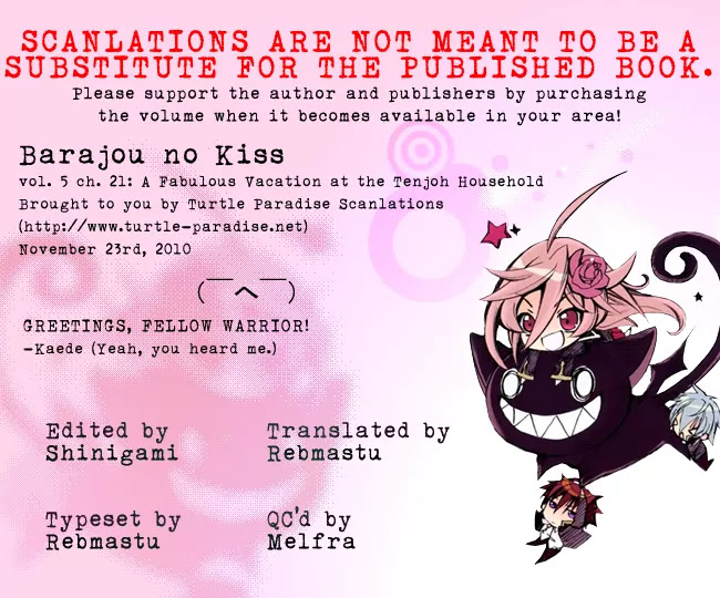 Barajou no Kiss Chapter 21 page 40 - Chapter 21: A Fabulous Vacation at the Tenjoh Household