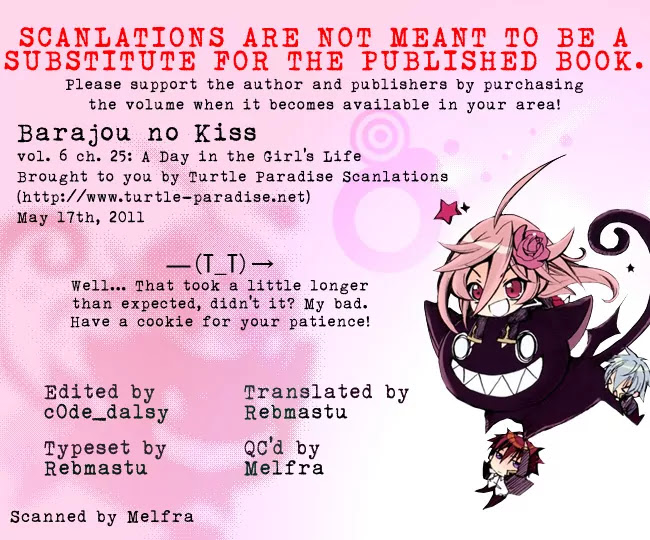 Barajou no Kiss Chapter 25 page 34 - Chapter 25: A Day in the Girl's Life