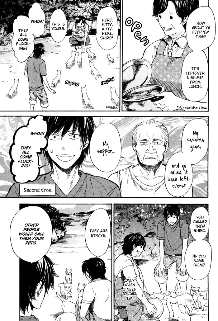 Barakamon Chapter 10 page 8 - Chapter 10: Che!!/A Sound that Comes Naturally to the Locals Whe Shooing Cats Away