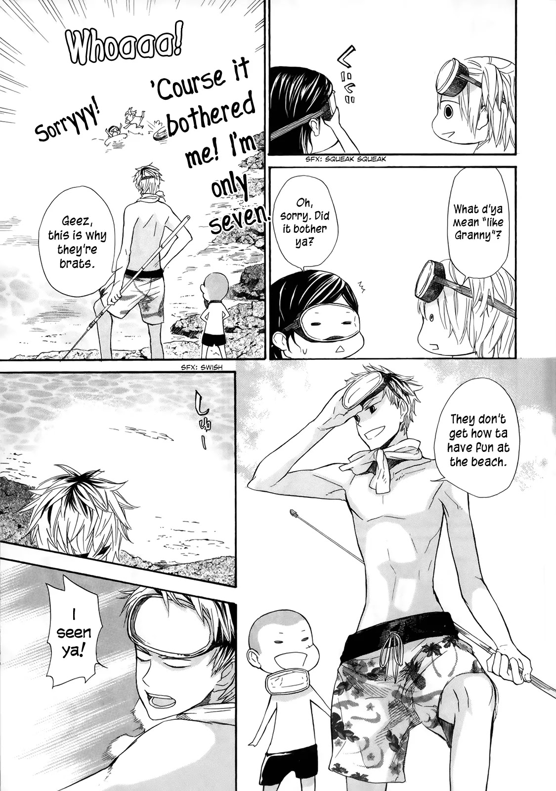 Barakamon Chapter 18 page 11 - Chapter 18: Un ni Oegii/Going to Swim at the Beach