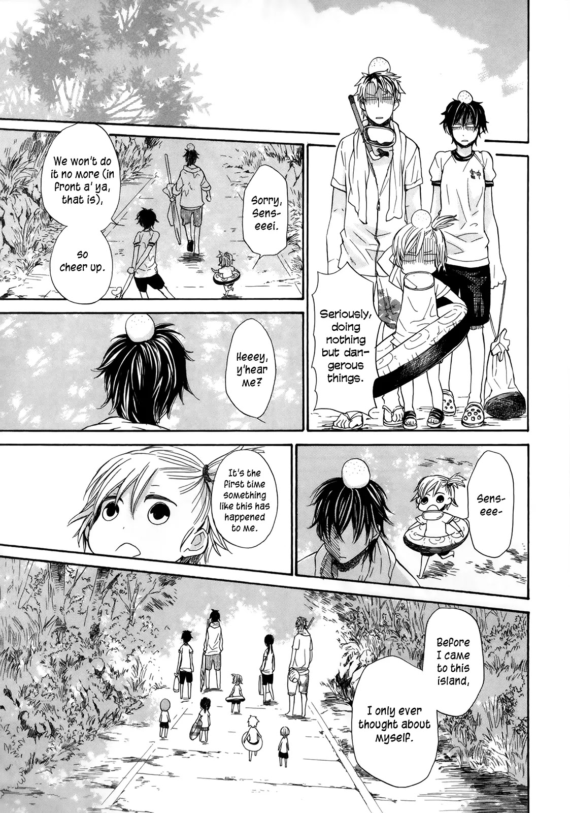 Barakamon Chapter 18 page 28 - Chapter 18: Un ni Oegii/Going to Swim at the Beach