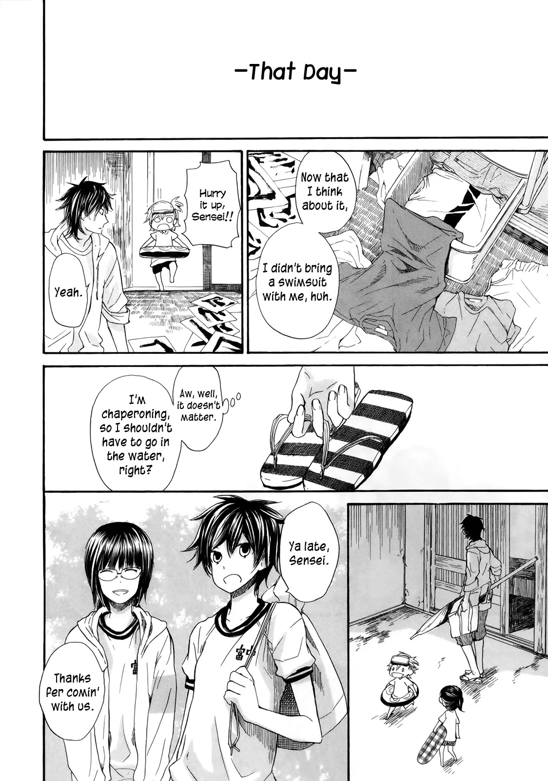 Barakamon Chapter 18 page 4 - Chapter 18: Un ni Oegii/Going to Swim at the Beach