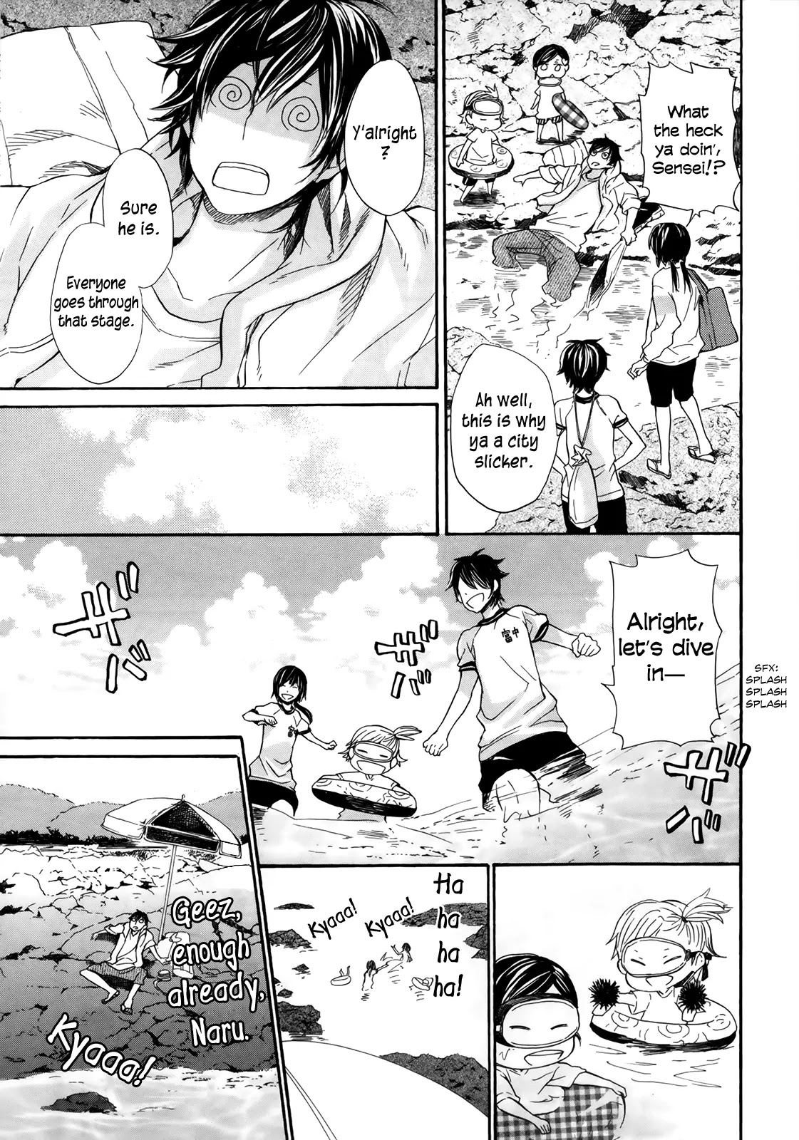 Barakamon Chapter 18 page 9 - Chapter 18: Un ni Oegii/Going to Swim at the Beach