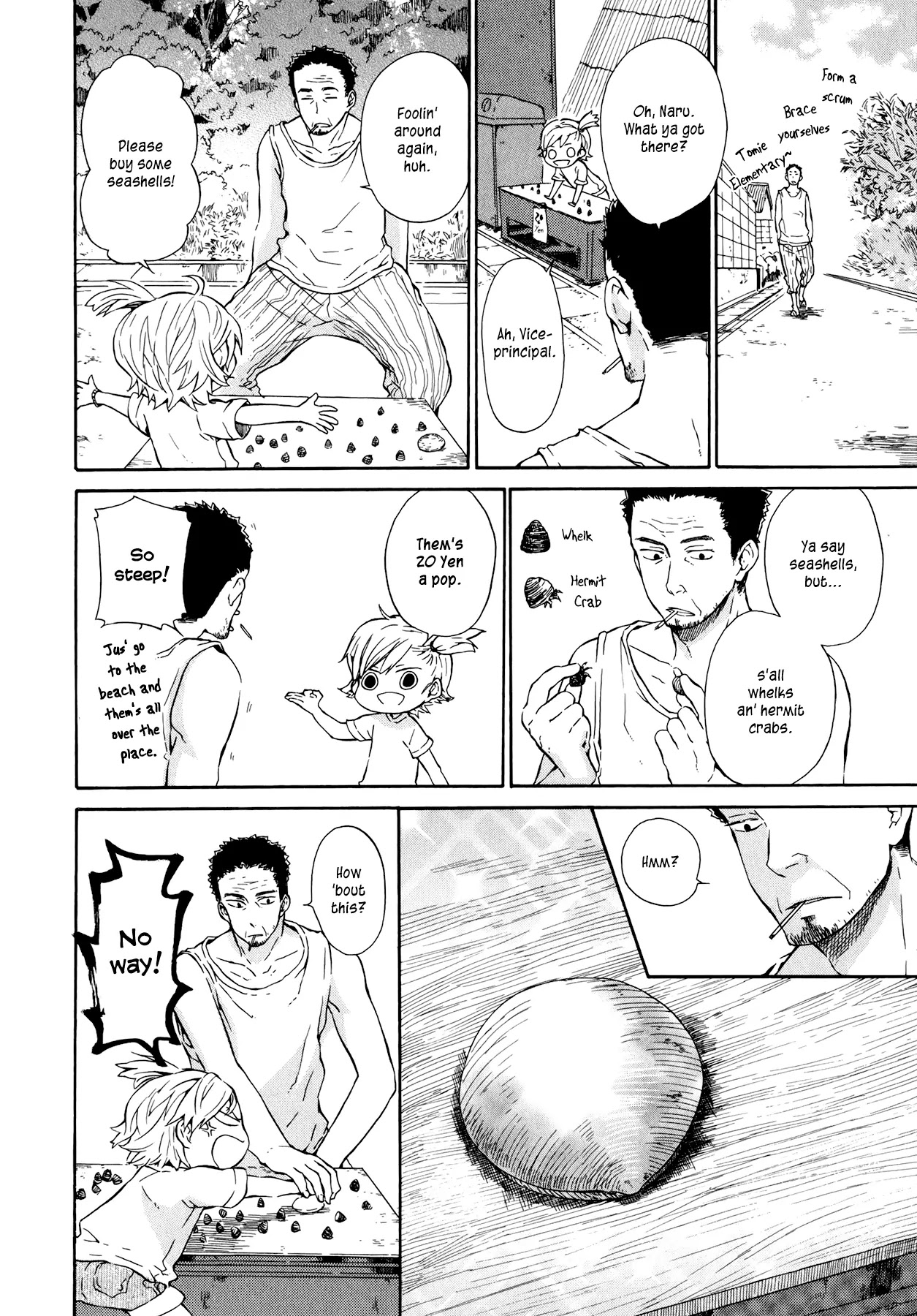 Barakamon Chapter 19 page 10 - Chapter 19: Mina to Gona/Whelks and Hermit Crabs