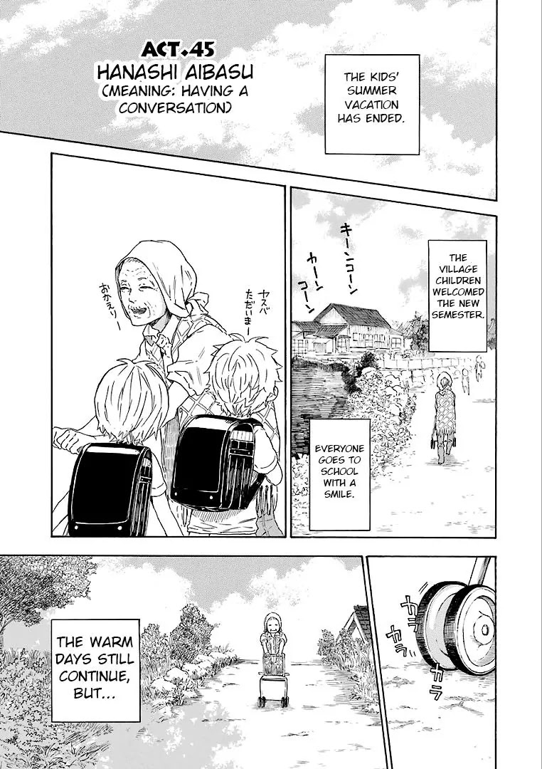 Barakamon Chapter 45 page 1 - Chapter 45: Hanashi Aibasu/Having a Conversation