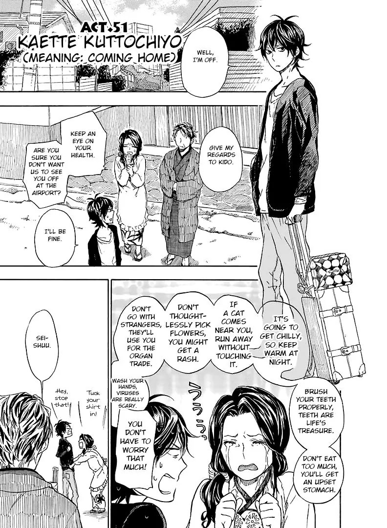 Barakamon Chapter 51 page 1 - Chapter 51: Kaette Kuttochiyo/Coming Home
