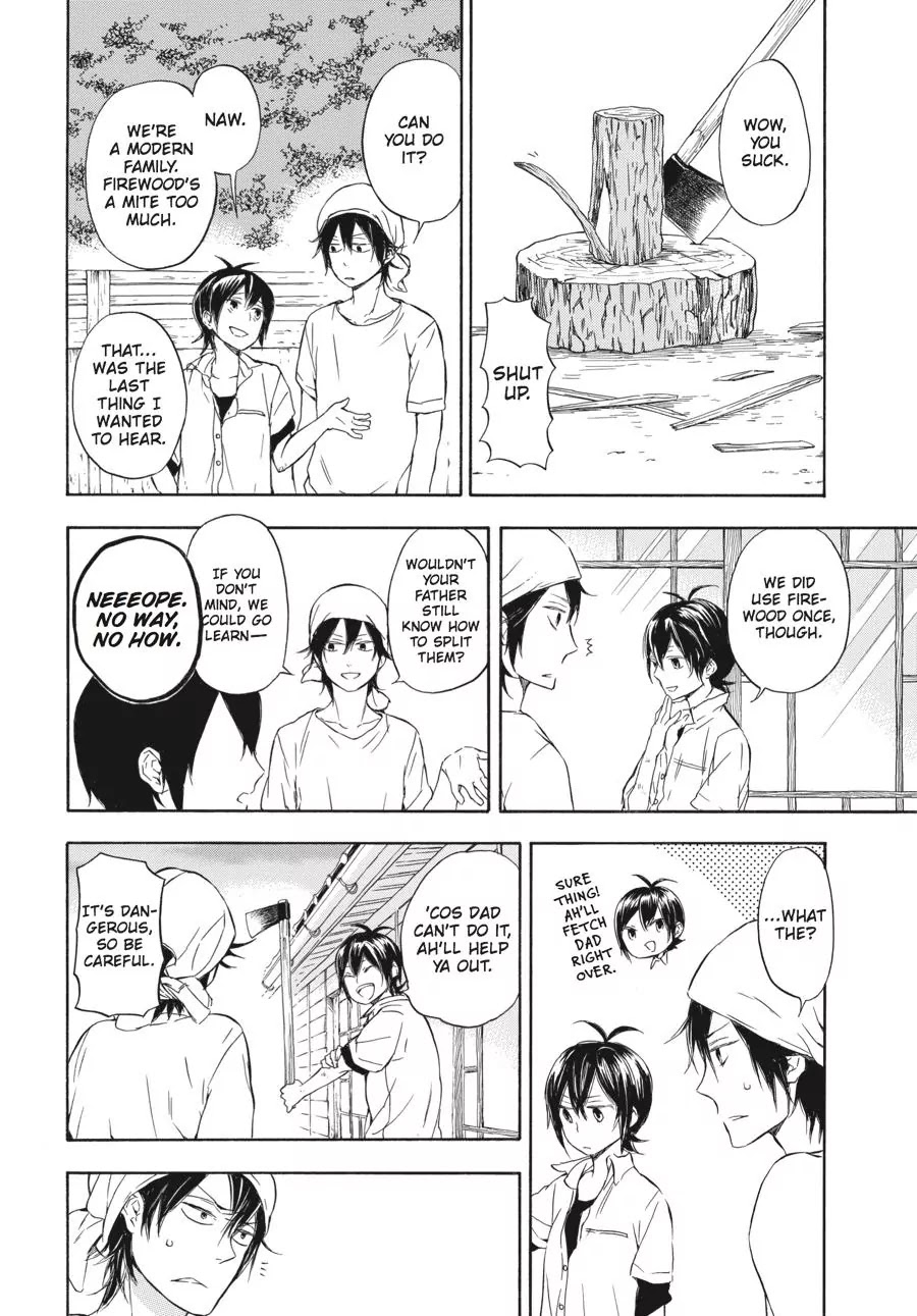 Barakamon Chapter 57 page 4 - Chapter 57: Takumon Waru/Chopping Wood