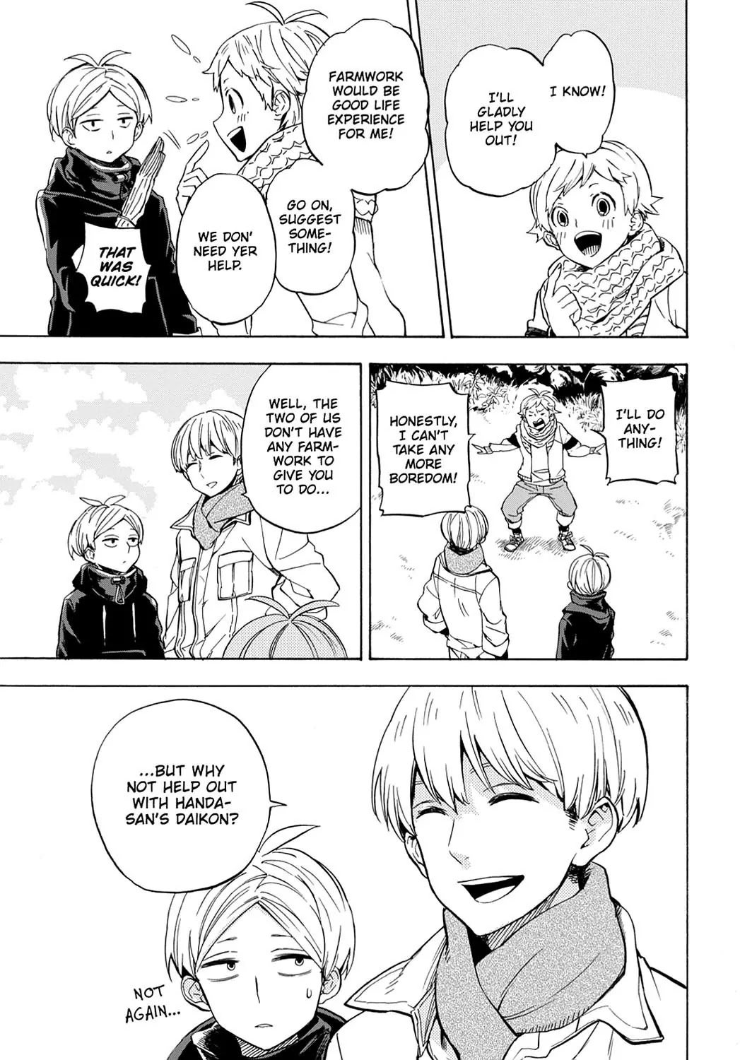 Barakamon Chapter 97 page 13 - Chapter 97: Kousuke Wa Himason Shicho/Kousuke Is Acting Unemployed