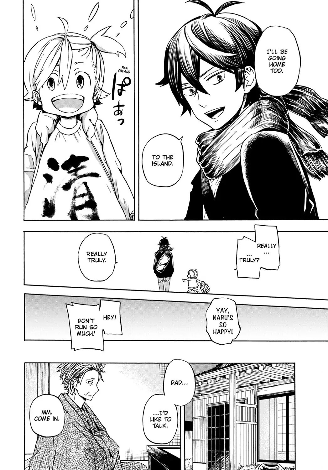 Barakamon Chapter 99 page 34 - Chapter 99: Modo?/Going Home?