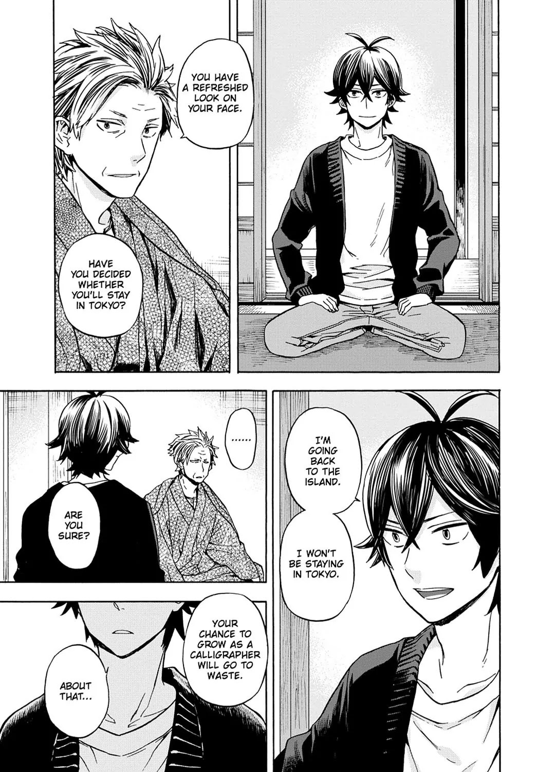 Barakamon Chapter 99 page 35 - Chapter 99: Modo?/Going Home?