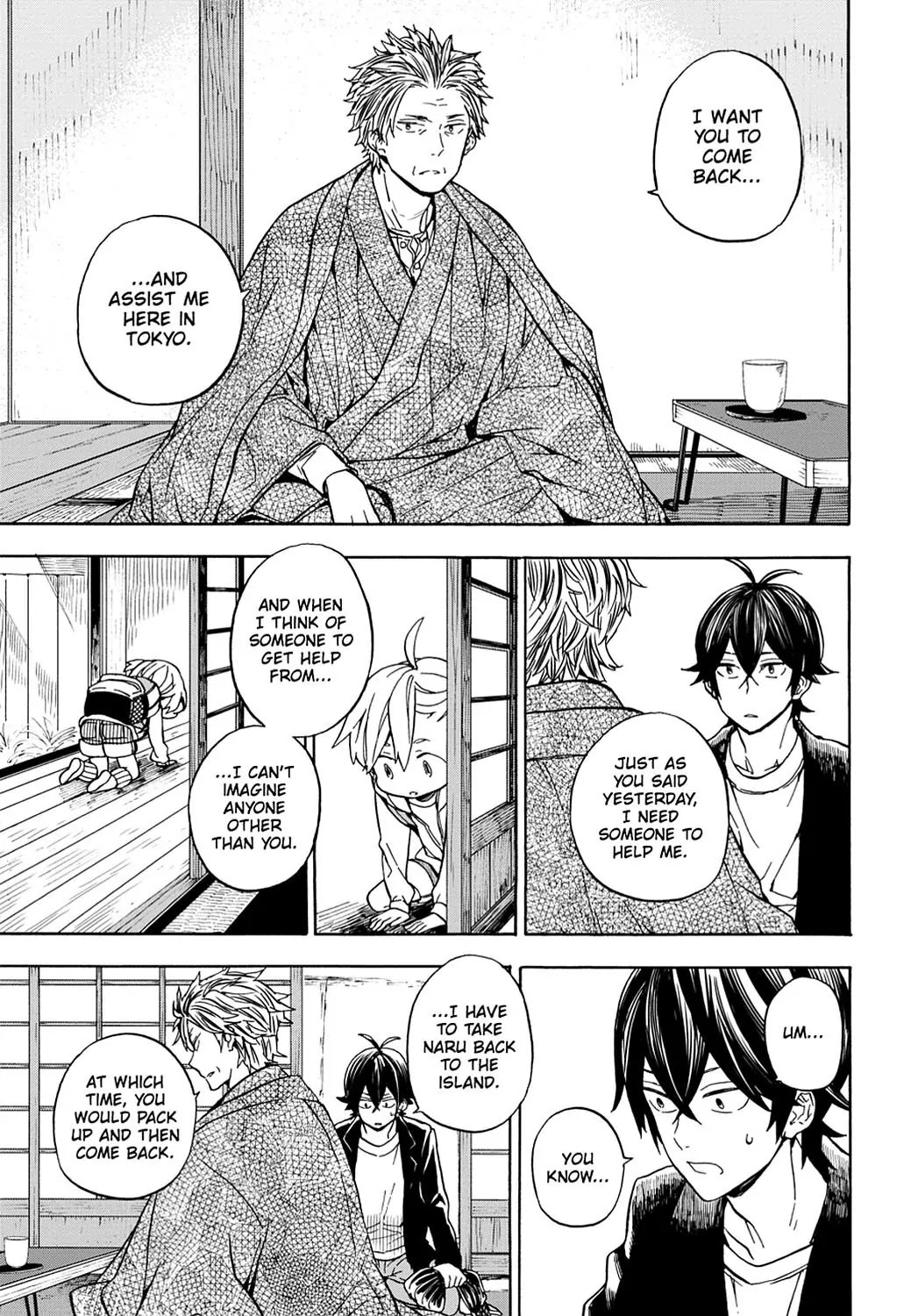 Barakamon Chapter 99 page 5 - Chapter 99: Modo?/Going Home?