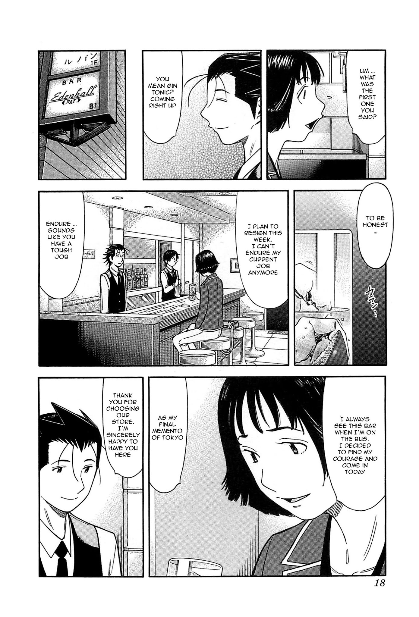 Bartender Chapter 151 page 18 - Chapter 151: Tokyo Station, 6 O’ Clock Train, Hope – Gaman Girl