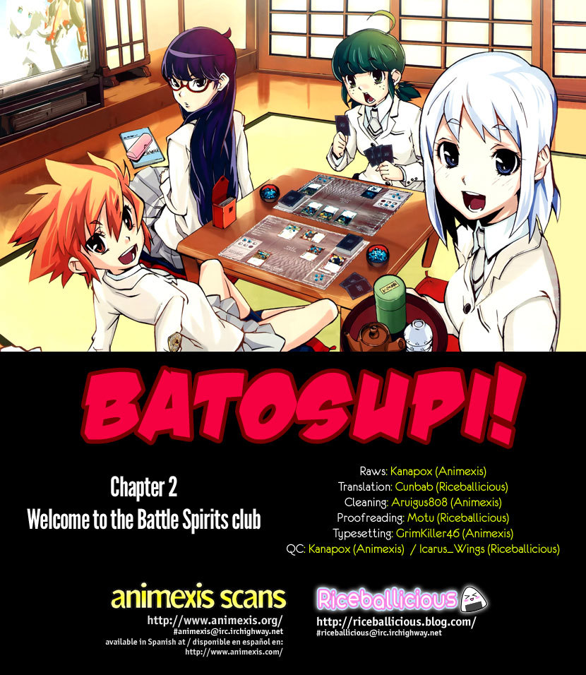 Batosupi! Chapter 2 page 1 - Chapter 2: Welcome to the Battle Spirits Club