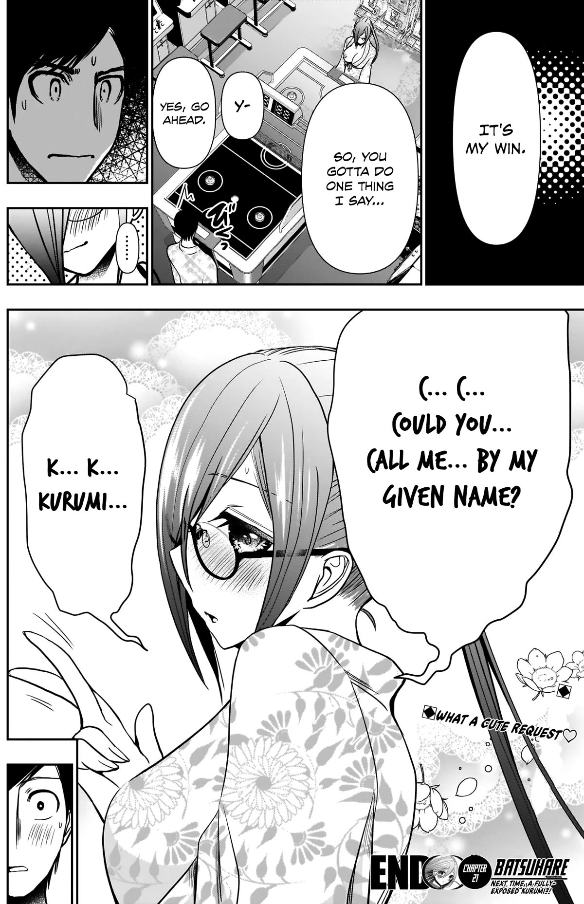 Batsu-Hare Chapter 21 page 14 - Chapter 21: The Thing I Request.
