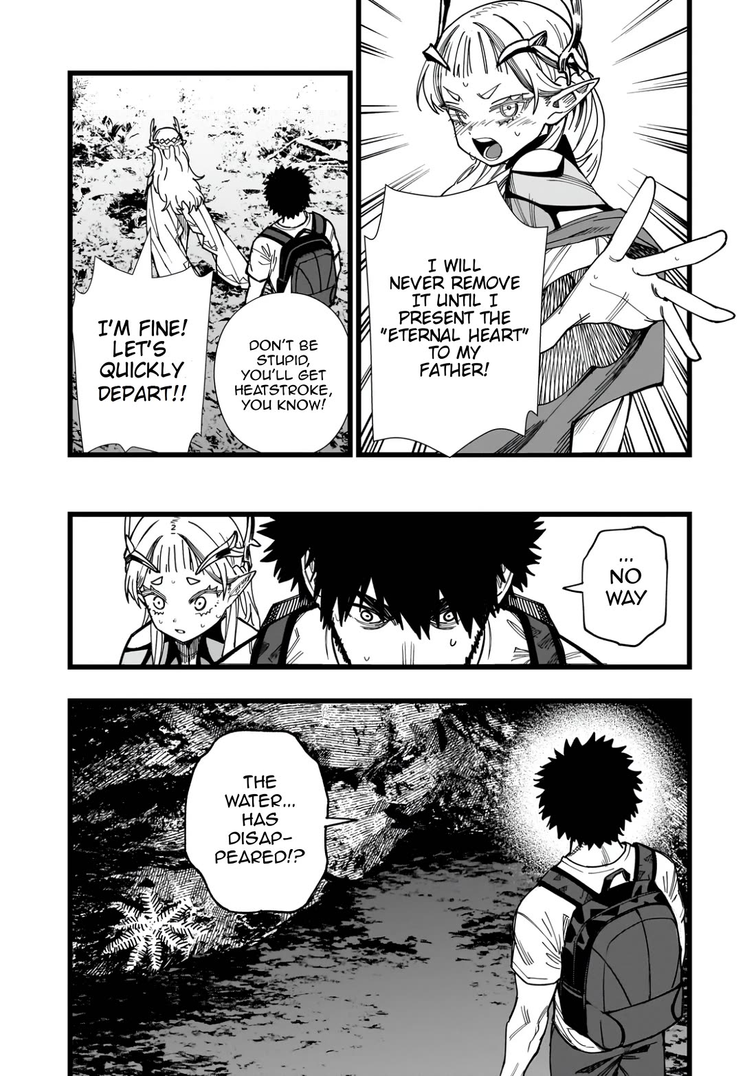 Battle Princess Survival Saga Chapter 2 page 15 - Chapter 2: You die if you don't drink enough water!?