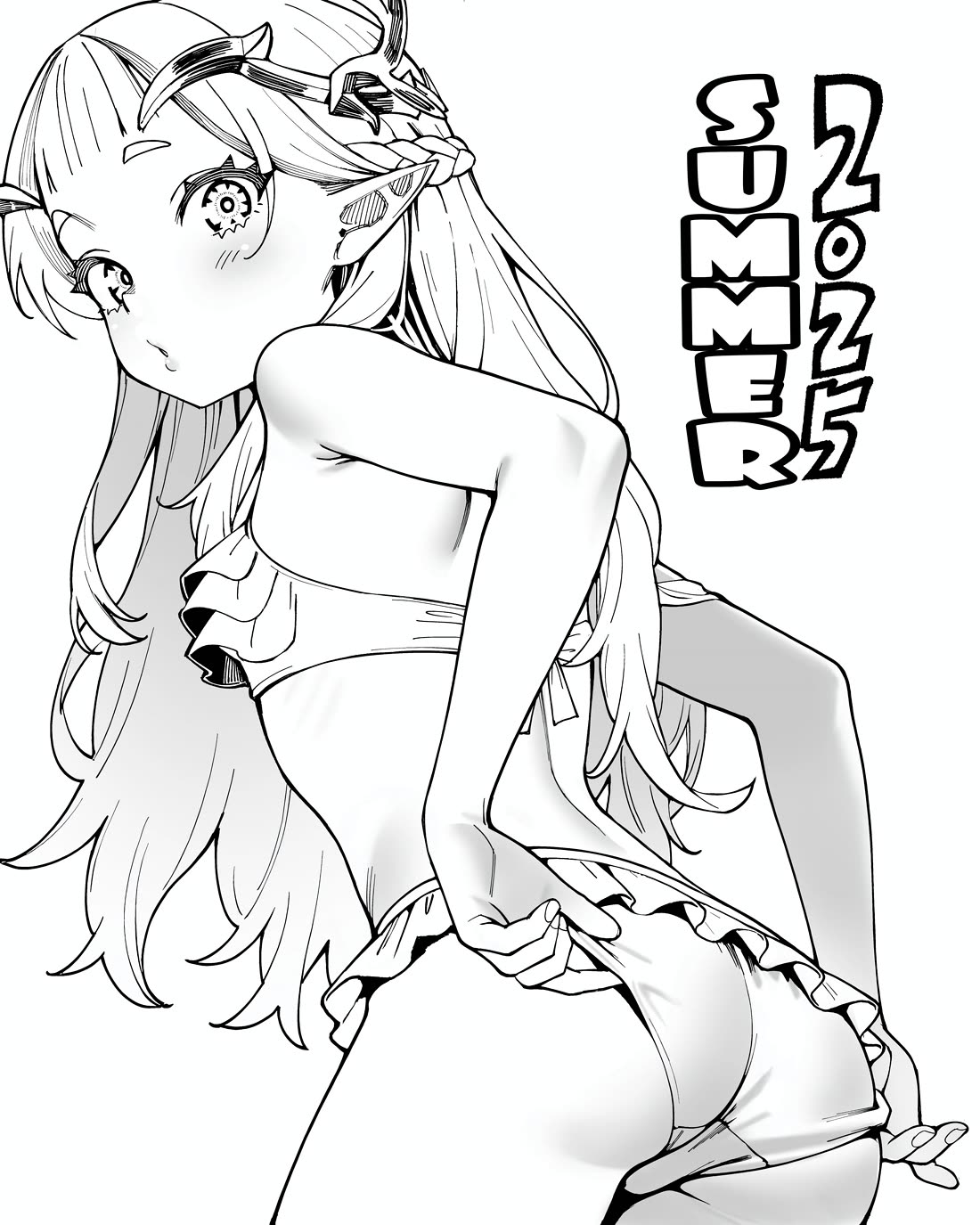 Battle Princess Survival Saga Chapter 21.5 page 2 - Chapter 21.5: Twitter extra - Summer illustrations
