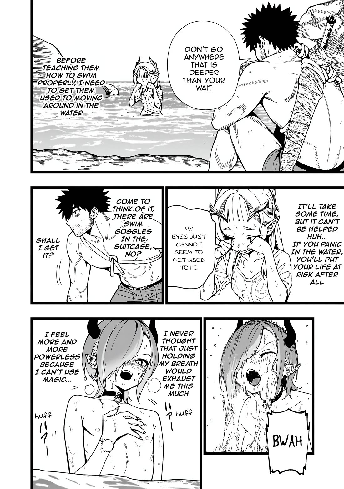 Battle Princess Survival Saga Chapter 24 page 20 - Chapter 24: When it comes to swimming, the less clothes you wear, the better it is