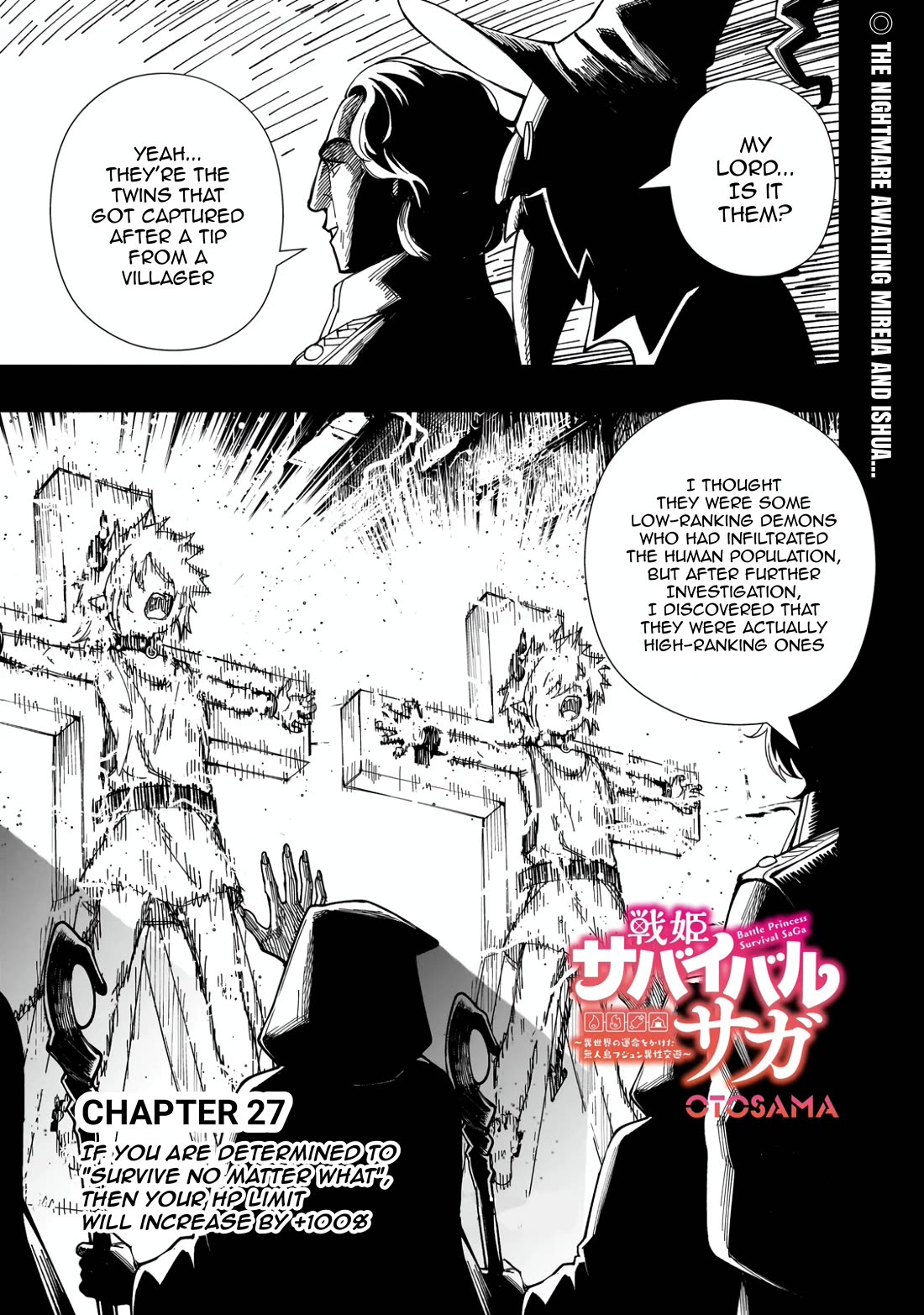 Battle Princess Survival Saga Chapter 27 page 1 - Chapter 27: If you are determined to "survive no matter what", then you HP limit will increase by +100%
