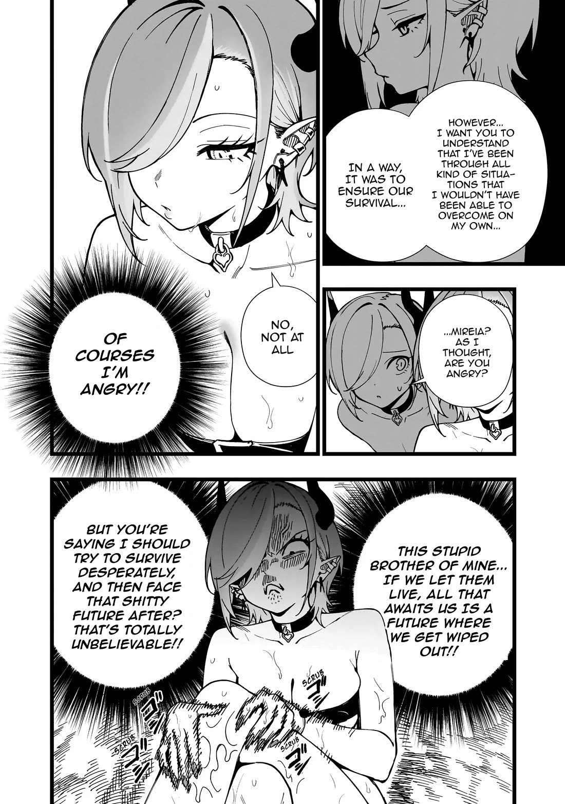 Battle Princess Survival Saga Chapter 34 page 22 - Chapter 34: The moment a third colour is added to a two-colour game is when the heart starts pounding
