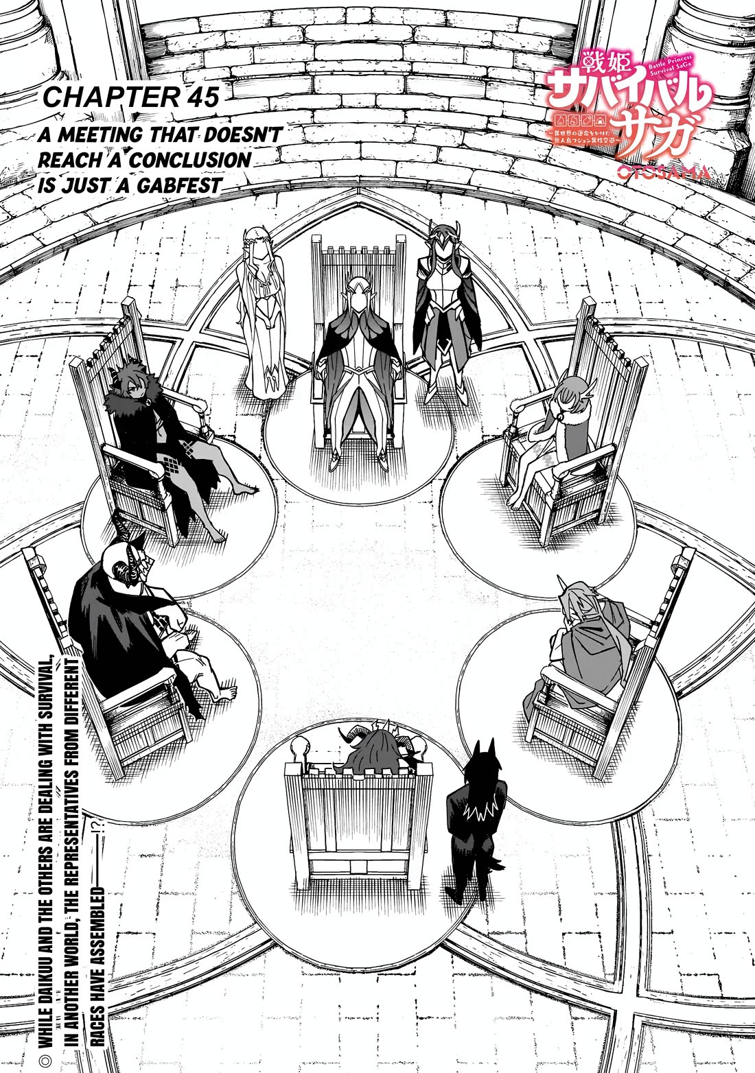 Battle Princess Survival Saga Chapter 45 page 1 - Chapter 45: A meeting that doesn't reach a conclusion is just a gabfest
