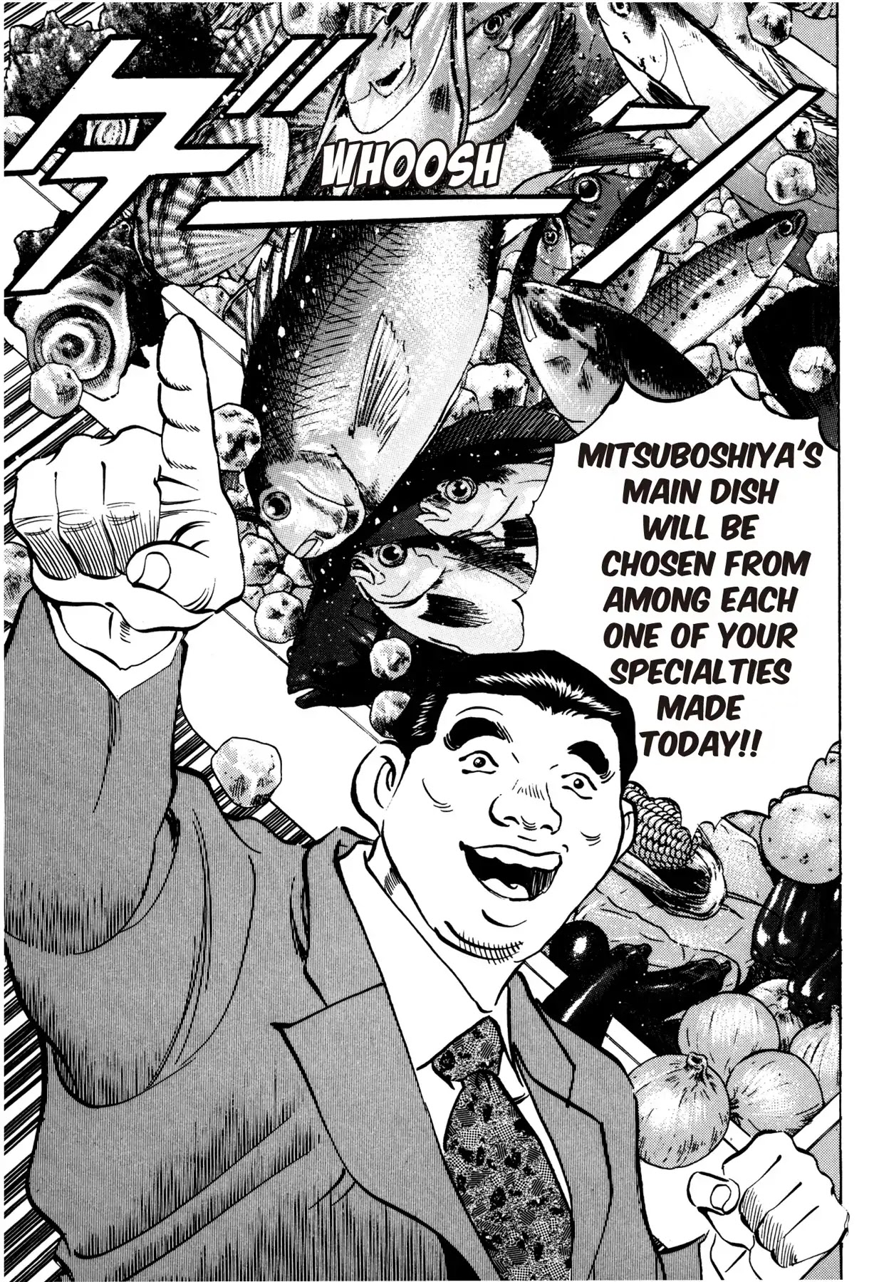 Battles of the Wandering Chef Chapter 1.4 page 1 - Vol.1 Chapter 4: MAIN DISH FACE-OFF