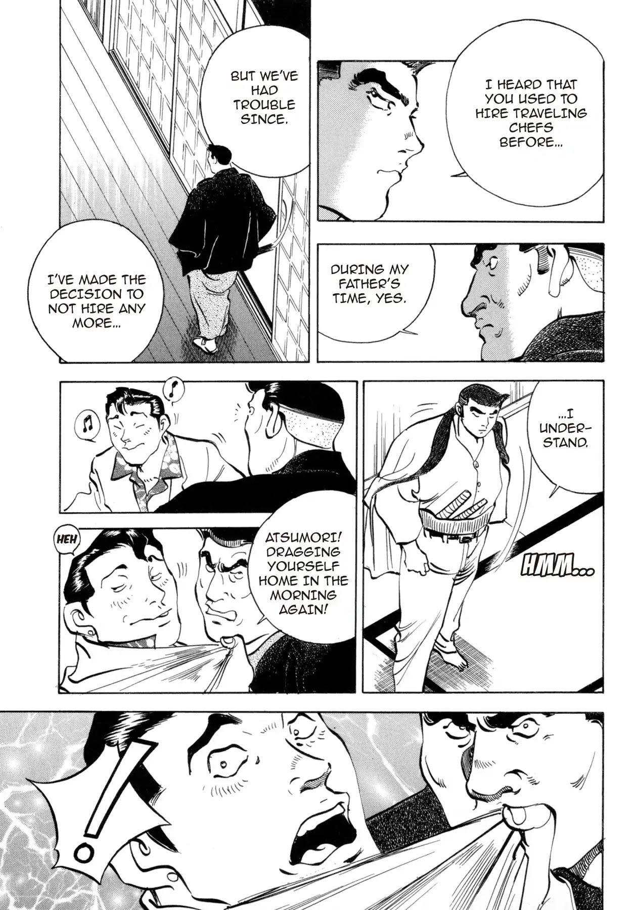 Battles of the Wandering Chef Chapter 4.5-6 page 13 - Vol.4 Musashi's After Story ~ Shimonoseki Blowfish Cuisine Edition: Chapter 2: The Wandering Chef of Taira-tei