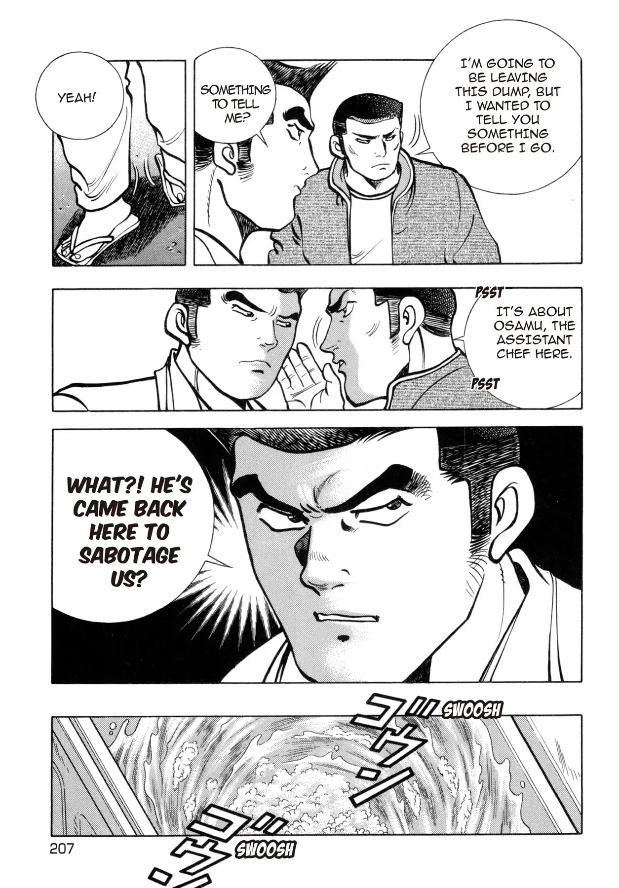 Battles of the Wandering Chef Chapter 4.5-8 page 11 - Vol.4 Musashi's After Story ~ Shimonoseki Blowfish Cuisine Edition: Chapter 4: Battle of the Hosts