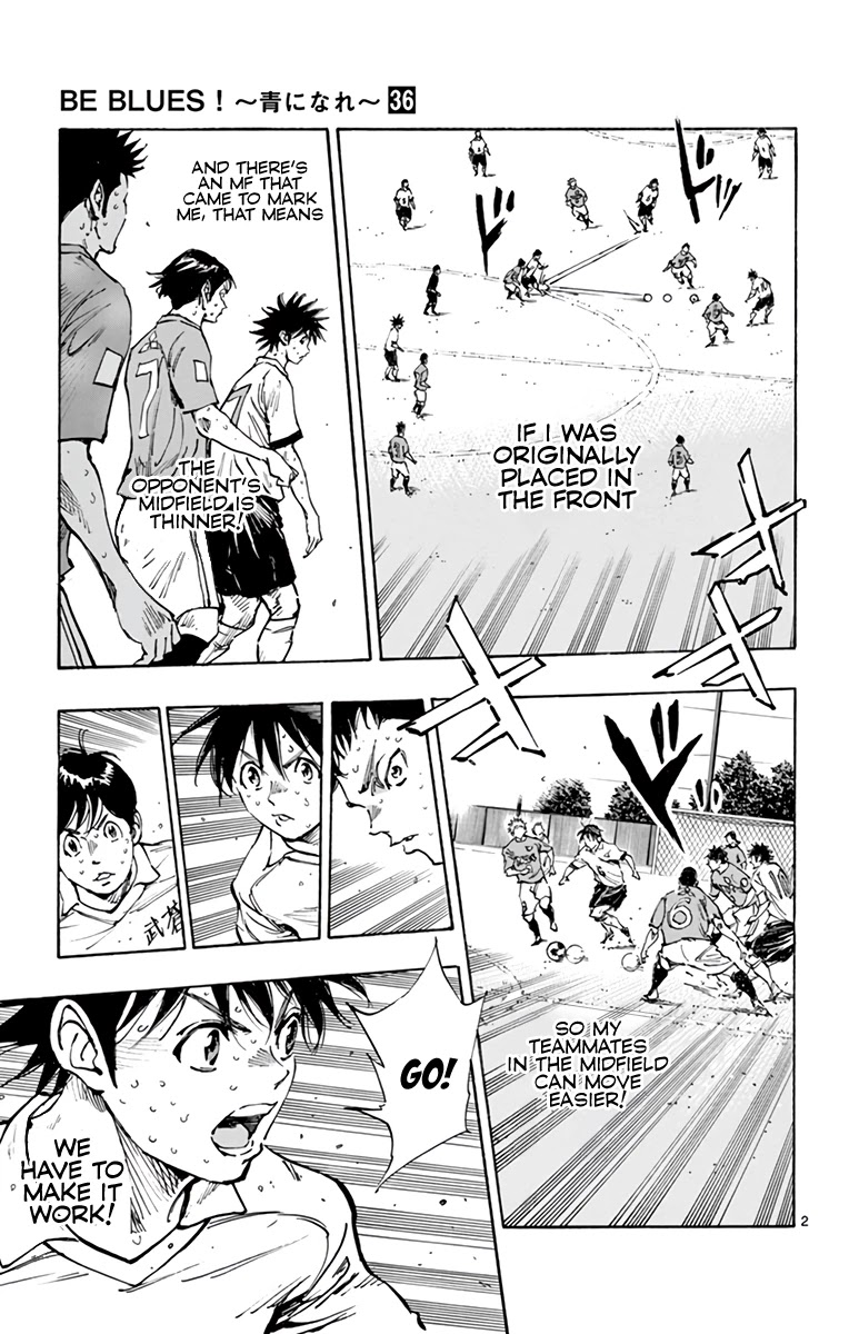 BE BLUES ~Ao ni nare~ Chapter 355 page 4 - Chapter 355: A Hair's Breadth!