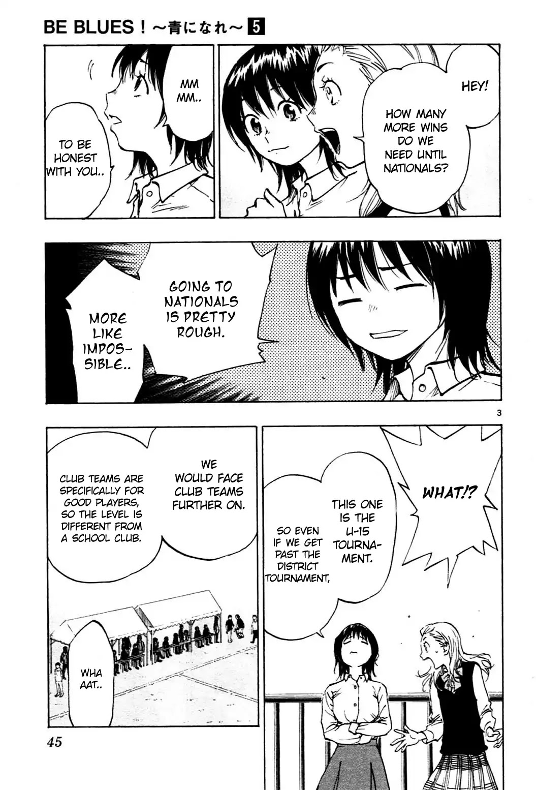 BE BLUES ~Ao ni nare~ Chapter 40 page 3 - Chapter 40: Soccer Note