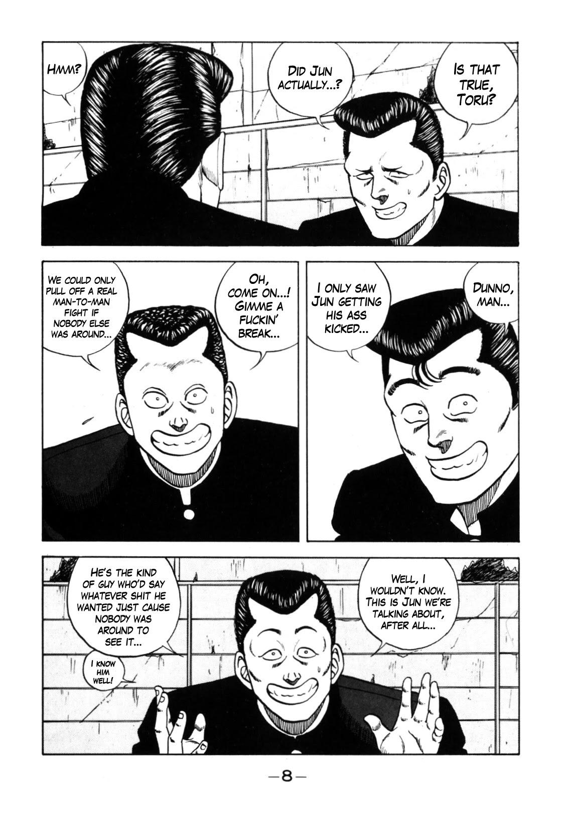 Be-Bop-Highschool Chapter 121 page 8 - Chapter 121: The Soft Bastard's Desire to Be a Hardass