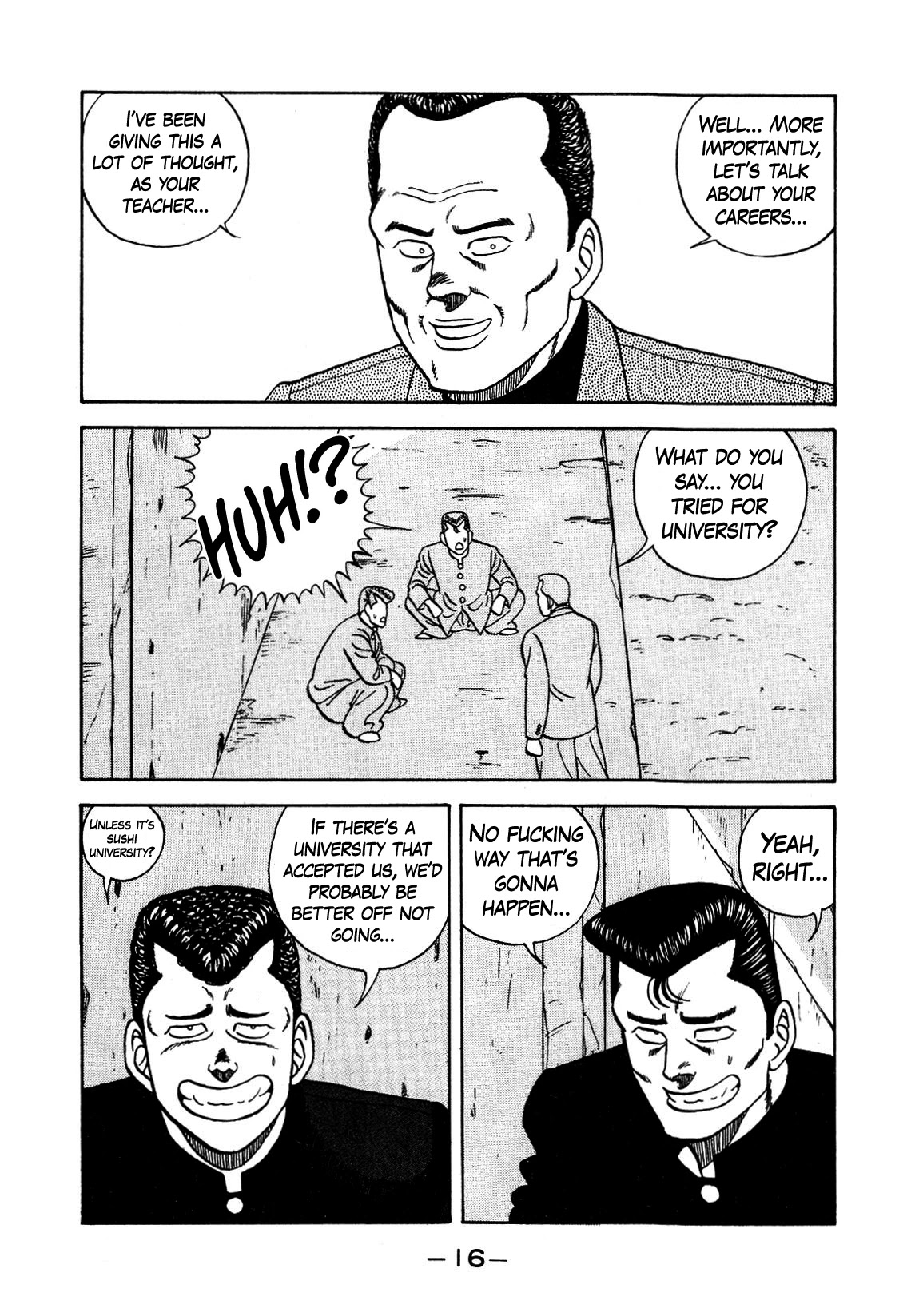 Be-Bop-Highschool Chapter 127 page 16 - Chapter 127: The Repeating Student's Career Investigative Commission