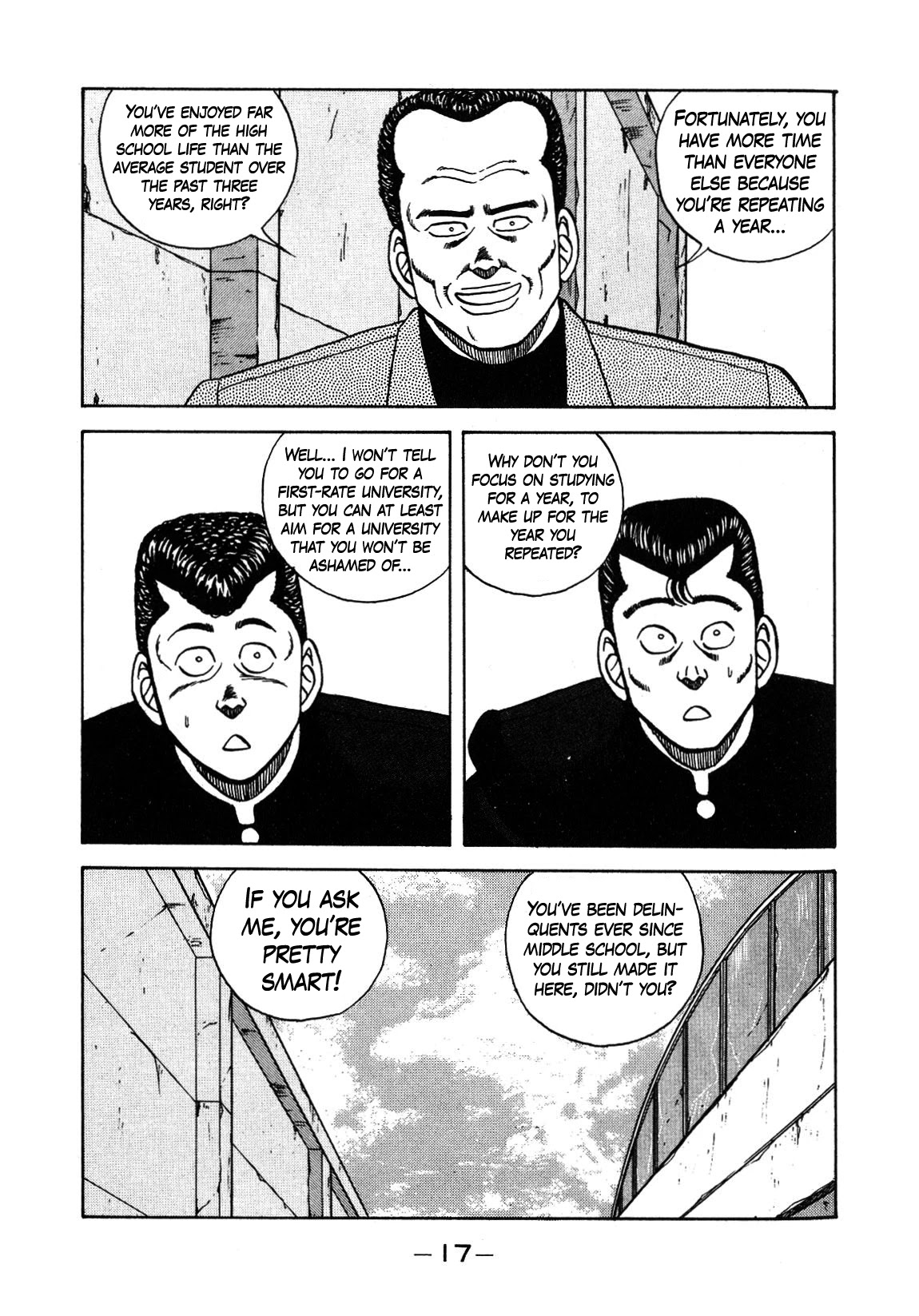 Be-Bop-Highschool Chapter 127 page 17 - Chapter 127: The Repeating Student's Career Investigative Commission