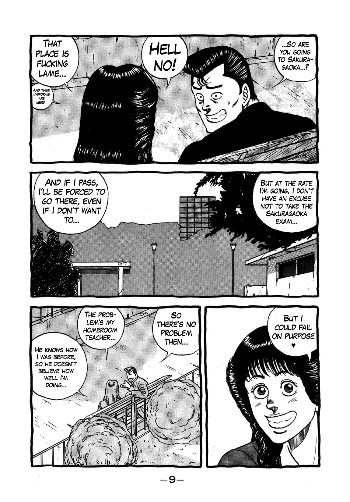 Be-Bop-Highschool Chapter 127 page 9 - Chapter 127: The Repeating Student's Career Investigative Commission