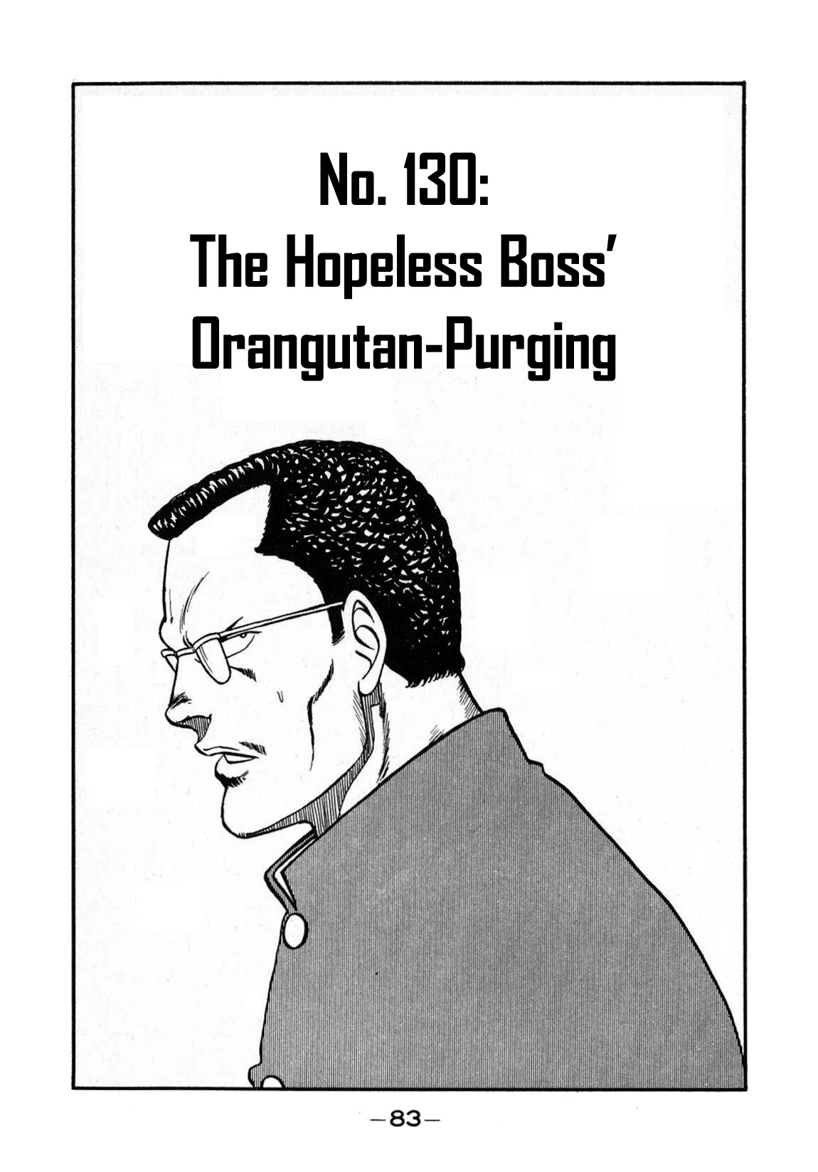 Be-Bop-Highschool Chapter 130 page 1 - Chapter 130: The Hopeless Boss' Orangutan-Purging