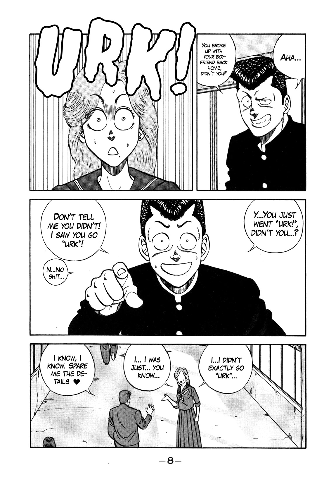 Be-Bop-Highschool Chapter 133 page 8 - Chapter 133: The Romantic Bastard's One-Shot Game