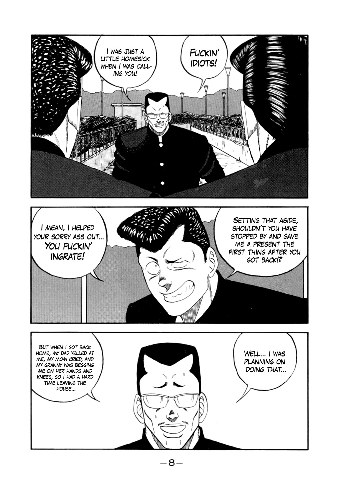 Be-Bop-Highschool Chapter 144 page 8 - Chapter 144: The Escapee Boss' Return Party