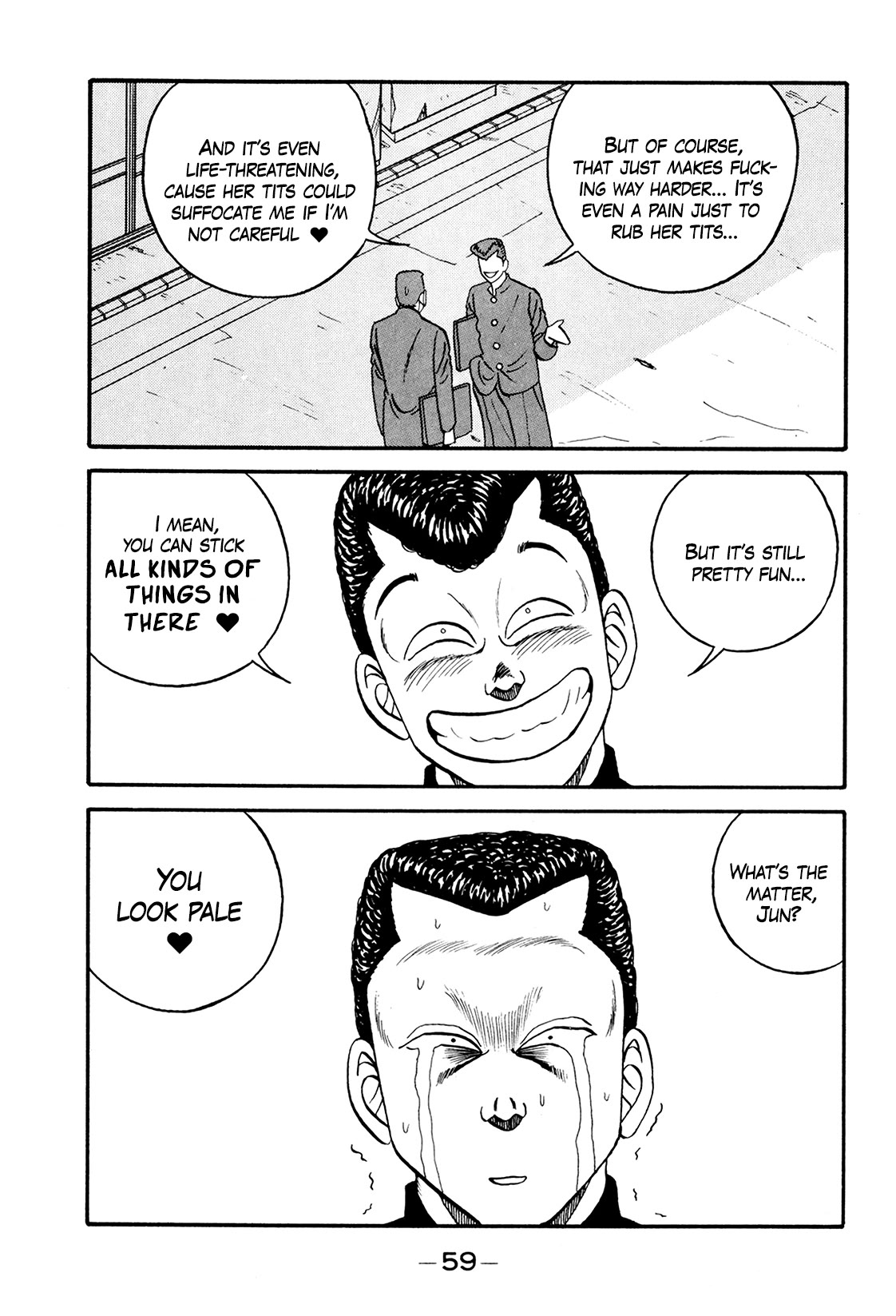Be-Bop-Highschool Chapter 172 page 57 - Chapter 172: The Distressed Bastard's Writhing in Anguish