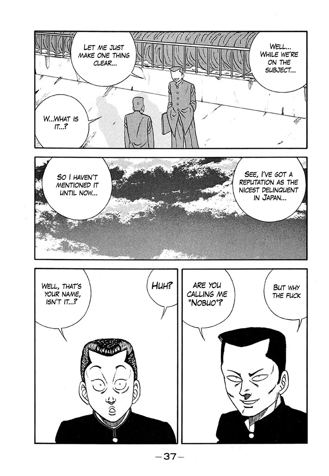 Be-Bop-Highschool Chapter 201 page 36 - Chapter 201: The Delinquent Youth Makes Mountains out of Molehills